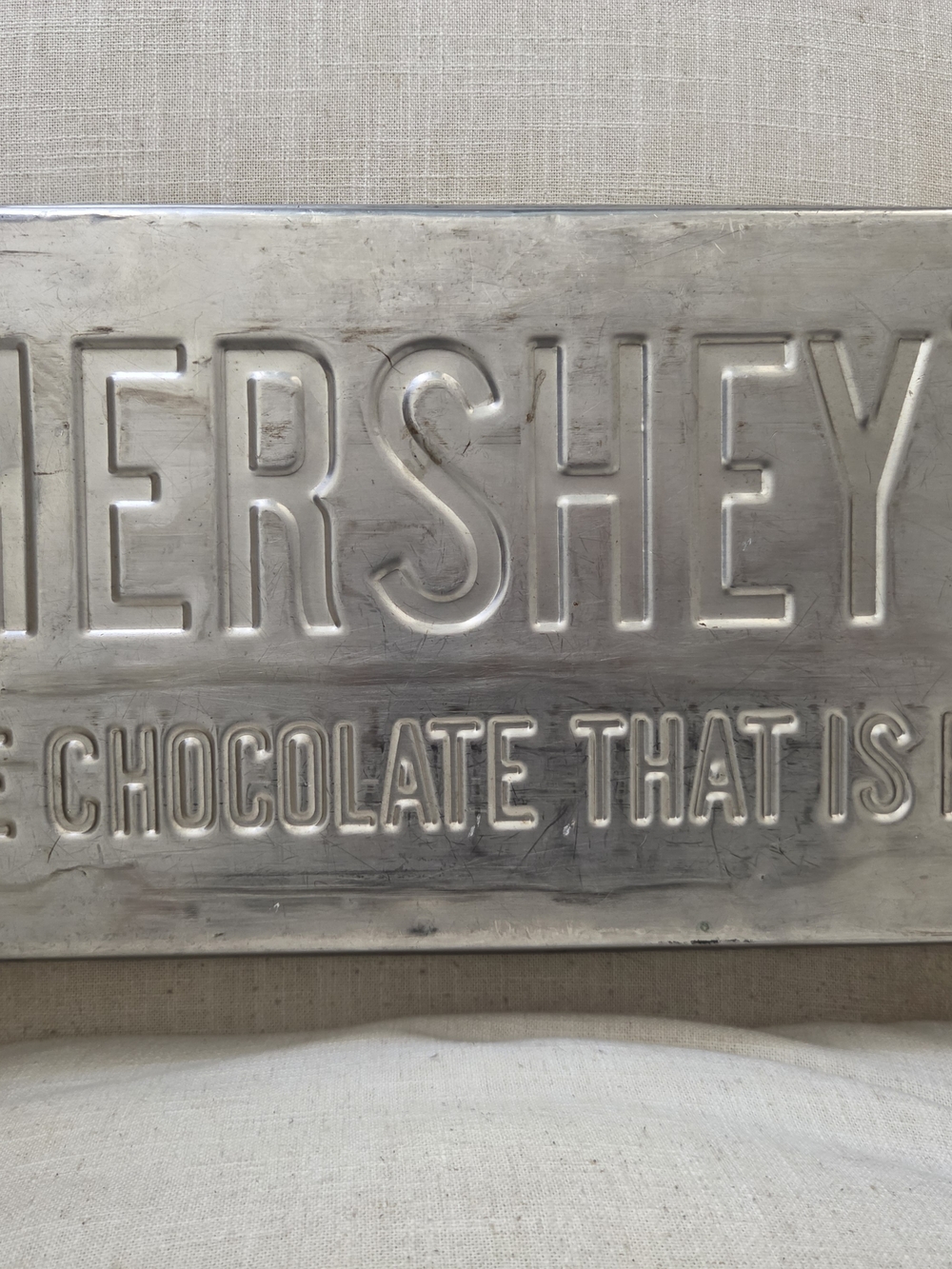 Original Antique Hershey Factory 5lb Chocolate Bar Mold Pan 19 x 10 1/3 x 2-1/2"